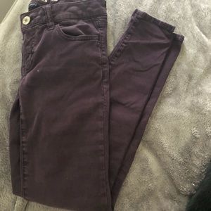 American Eagle dark purple stretch jeans